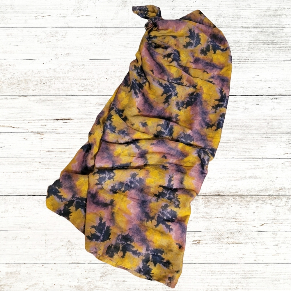 ♡ Conbipel Large Wrap▪︎Scarf▪︎Shawl ▪︎Purples, Golds, Navy▪︎70x40